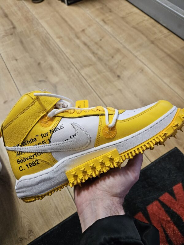 Nike Air Force 1 Mid X Off White SP LTHR "Varsity Maize" - Image 12