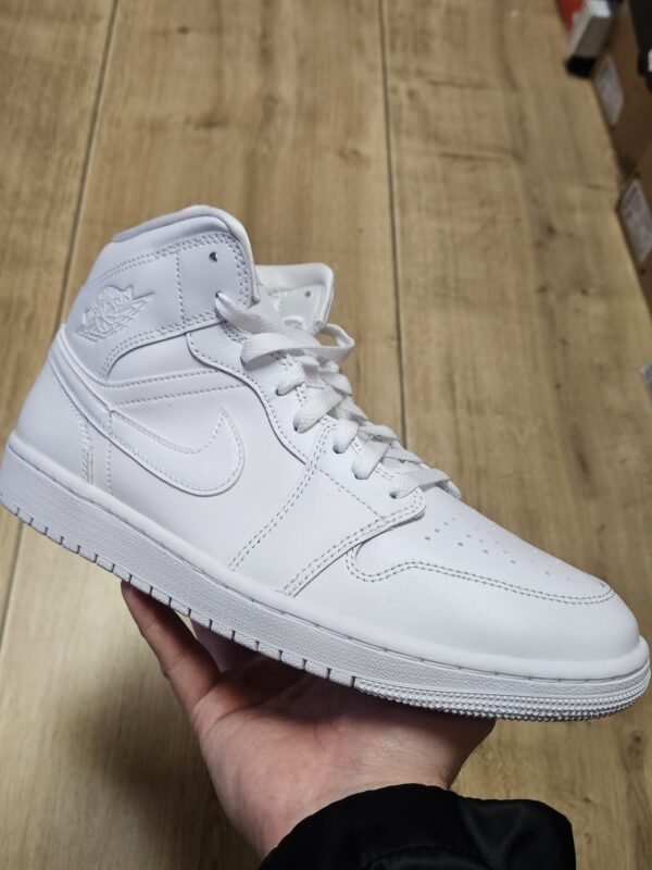 Air Jordan 1 Mid "Triple White" - Image 3